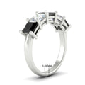 Thumbnail 50 - five-stone-black-diamond-ring-princess-cut-4-carat-in-white-gold-fdwb8008prblackangle2-4.00ct-nl-wg-hw