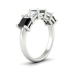 Load image into Gallery viewer, five-stone-black-diamond-ring-princess-cut-4-carat-in-white-gold-fdwb8008prblackangle2-4.00ct-nl-wg