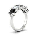Thumbnail 49 - five-stone-black-diamond-ring-princess-cut-4-carat-in-white-gold-fdwb8008prblackangle2-4.00ct-nl-wg