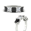 Load image into Gallery viewer, five-stone-black-diamond-ring-princess-cut-4-carat-in-white-gold-fdwb8008prblackangle3-4.00ct-nl-wg