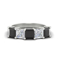 Thumbnail 46 - five-stone-black-diamond-ring-princess-cut-4-carat-in-white-gold-fdwb8008prblacksleep-4.00ct-nl-wg