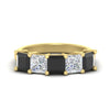 Load image into Gallery viewer, five-stone-black-diamond-ring-princess-cut-4-carat-in-yellow-gold-fdwb8008prblacksleep-4.00ct-nl-yg