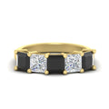Thumbnail 70 - five-stone-black-diamond-ring-princess-cut-4-carat-in-yellow-gold-fdwb8008prblacksleep-4.00ct-nl-yg