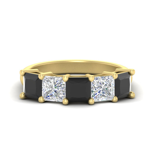 five-stone-black-diamond-ring-princess-cut-4-carat-in-yellow-gold-fdwb8008prblacksleep-4.00ct-nl-yg