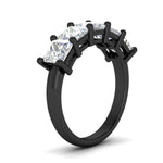 Load image into Gallery viewer, five-stone-diamond-ring-princess-cut-4-carat-in-black-gold-fdwb8008prangle2-4.00ct-nl-bg