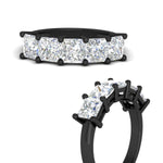 Load image into Gallery viewer, five-stone-diamond-ring-princess-cut-4-carat-in-black-gold-fdwb8008prangle3-4.00ct-nl-bg