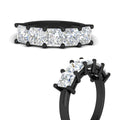 Thumbnail 76 - five-stone-diamond-ring-princess-cut-4-carat-in-black-gold-fdwb8008prangle3-4.00ct-nl-bg