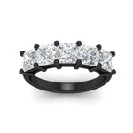 Load image into Gallery viewer, five-stone-diamond-ring-princess-cut-4-carat-in-black-gold-fdwb8008prangle5-4.00ct-nl-bg