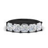 Load image into Gallery viewer, five-stone-diamond-ring-princess-cut-4-carat-in-black-gold-fdwb8008prsleep-4.00ct-nl-bg