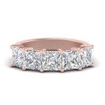 Load image into Gallery viewer, five-stone-diamond-ring-princess-cut-4-carat-in-rose-gold-FD8008PRB-4.00CT-NL-RG.jpg
