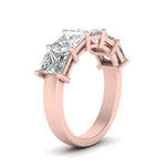 Load image into Gallery viewer, five-stone-diamond-ring-princess-cut-4-carat-in-rose-gold-FD8008PRB-4.00CT-NL-RG.jpg
