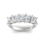 Load image into Gallery viewer, five-stone-diamond-ring-princess-cut-4-carat-in-white-gold-fdwb8008prangle5-4.00ct-nl-wg