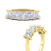 Load image into Gallery viewer, five-stone-diamond-ring-princess-cut-4-carat-in-yellow-gold-fdwb8008prangle3-4.00ct-nl-yg