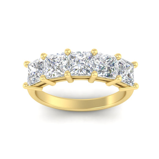 five-stone-diamond-ring-princess-cut-4-carat-in-yellow-gold-fdwb8008prangle5-4.00ct-nl-yg
