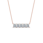 Load image into Gallery viewer, five-stone-princess-cut-diamond-bar-pendant-in-FDPD8413-NL-RG