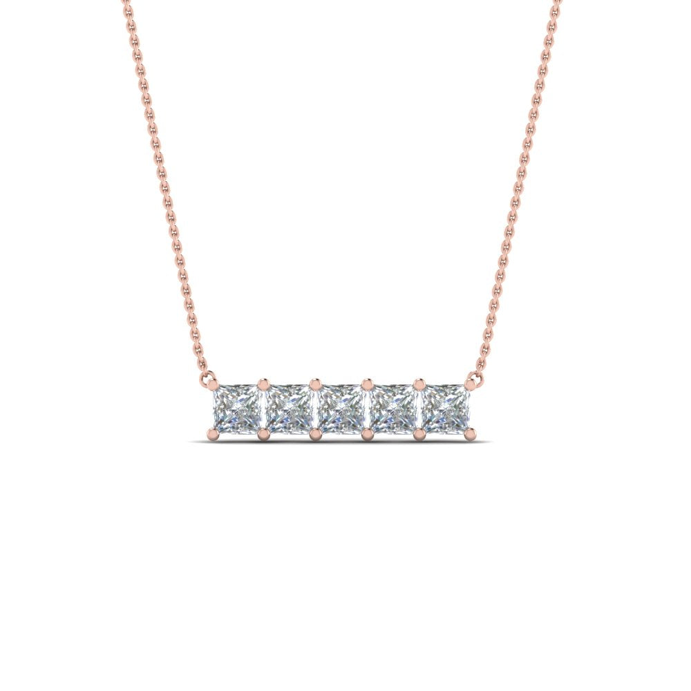 five-stone-princess-cut-diamond-bar-pendant-in-FDPD8413-NL-RG