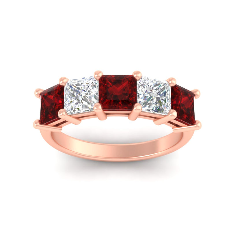 five-stone-ruby-ring-princess-cut-4-carat-in-rose-gold-fdwb8008prgrudrangle5-4.00ct-nl-rg