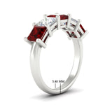 Load image into Gallery viewer, five-stone-ruby-ring-princess-cut-4-carat-in-white-gold-fdwb8008prgrudrangle2-4.00ct-nl-wg-hw
