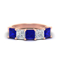 Thumbnail 6 - five-stone-sapphire-ring-princess-cut-4-carat-in-rose-gold-fdwb8008prgsablsleep-4.00ct-nl-rg