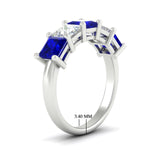 Load image into Gallery viewer, five-stone-sapphire-ring-princess-cut-4-carat-in-white-gold-fdwb8008prgsablangle2-4.00ct-nl-wg-hw