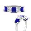 Load image into Gallery viewer, five-stone-sapphire-ring-princess-cut-4-carat-in-white-gold-fdwb8008prgsablangle3-4.00ct-nl-wg