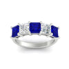 Load image into Gallery viewer, five-stone-sapphire-ring-princess-cut-4-carat-in-white-gold-fdwb8008prgsablangle5-4.00ct-nl-wg