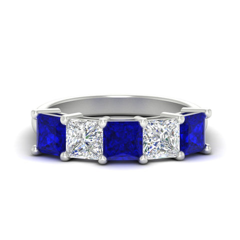 five-stone-sapphire-ring-princess-cut-4-carat-in-white-gold-fdwb8008prgsablsleep-4.00ct-nl-wg