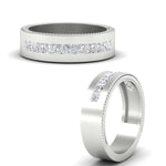 Load image into Gallery viewer, flat-channel-milgrain-diamond-wedding-band-in-fdm9153angle3-nl-wg
