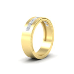 Load image into Gallery viewer, flat-channel-milgrain-diamond-wedding-band-in-fdm9153angle2-nl-yg
