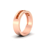 Load image into Gallery viewer, flat-channel-milgrain-orange-sapphire-wedding-band-in-fdm9153gsaorangle2-nl-rg
