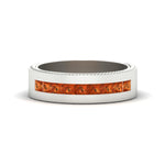 Load image into Gallery viewer, flat-channel-milgrain-orange-sapphire-wedding-band-in-fdm9153gsaor-nl-wg

