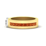Load image into Gallery viewer, flat-channel-milgrain-orange-sapphire-wedding-band-in-fdm9153gsaor-nl-yg-hw
