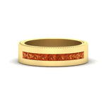 Load image into Gallery viewer, flat-channel-milgrain-orange-sapphire-wedding-band-in-fdm9153gsaor-nl-yg
