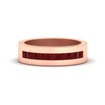 Load image into Gallery viewer, flat-channel-milgrain-ruby-wedding-band-in-fdm9153grudr-nl-rg
