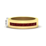 Load image into Gallery viewer, flat-channel-milgrain-ruby-wedding-band-in-fdm9153grudr-nl-yg-hw
