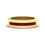 Load image into Gallery viewer, flat-channel-milgrain-ruby-wedding-band-in-fdm9153grudr-nl-yg
