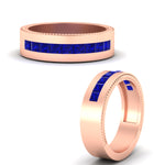 Load image into Gallery viewer, flat-channel-milgrain-sapphire-wedding-band-in-fdm9153gsablangle3-nl-rg
