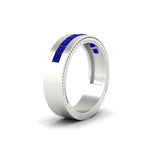 Load image into Gallery viewer, flat-channel-milgrain-sapphire-wedding-band-in-fdm9153gsablangle2-nl-wg
