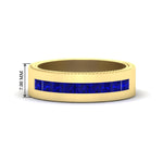 Load image into Gallery viewer, flat-channel-milgrain-sapphire-wedding-band-in-fdm9153gsabl-nl-yg-hw
