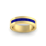 Load image into Gallery viewer, flat-channel-milgrain-sapphire-wedding-band-in-fdm9153gsablangle5-nl-yg
