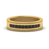 Load image into Gallery viewer, flat-milgrain-mens-black-diamond-wedding-band-in-yellow-gold-FD10390BGBLACK-NL-YG