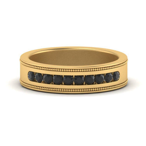 flat-milgrain-mens-black-diamond-wedding-band-in-yellow-gold-FD10390BGBLACK-NL-YG