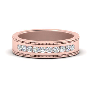 Flat Milgrain Mens Promise Band