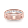 Load image into Gallery viewer, flat-milgrain-mens-diamond-wedding-band-in-rose-gold-FD10390BANGLE5-NL-RG