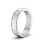 Load image into Gallery viewer, flat-milgrain-mens-diamond-wedding-band-in-white-gold-FD10390BANGLE2-NL-WG
