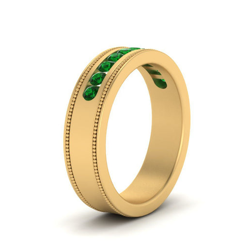 flat-milgrain-mens-emerald-wedding-band-in-yellow-gold-FD10390BGEMGRANGLE2-NL-YG