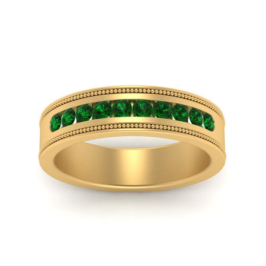 flat-milgrain-mens-emerald-wedding-band-in-yellow-gold-FD10390BGEMGRANGLE5-NL-YG