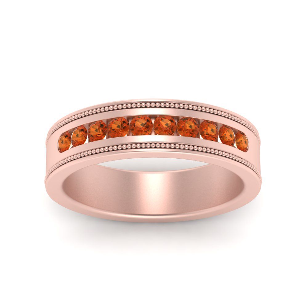 flat-milgrain-mens-orange-sapphire-wedding-band-in-rose-gold-FD10390BGSAORANGLE5-NL-RG