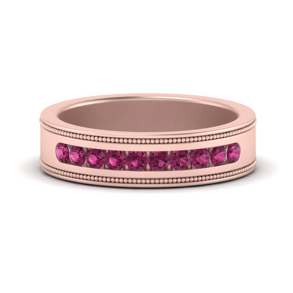 flat-milgrain-mens-pink-sapphire-wedding-band-in-rose-gold-FD10390BGSADRPI-NL-RG