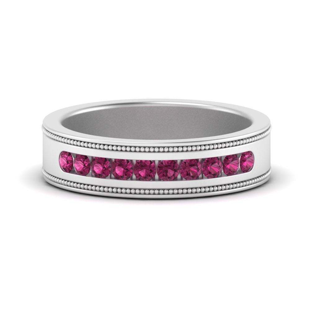 flat-milgrain-mens-pink-sapphire-wedding-band-in-white-gold-FD10390BGSADRPI-NL-WG